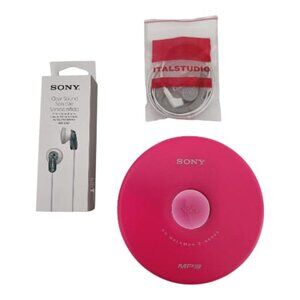 Sony MP3 Walkman D-NE005 Portable CD CD-R/RW Player With New Earphones & Charger
